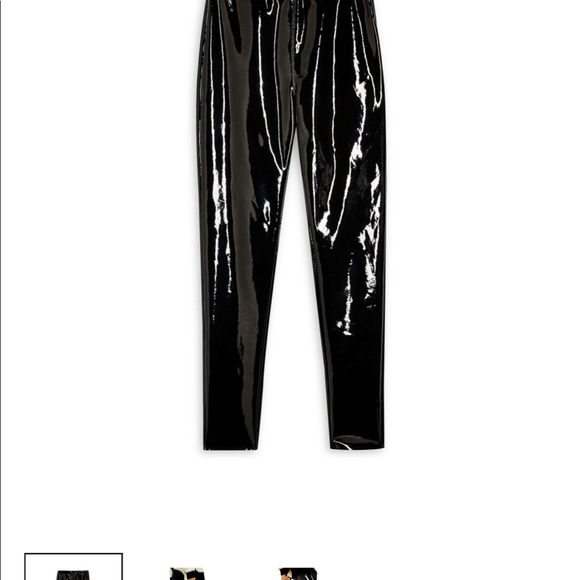 TOPSHOP Vinyl/patent skinny pants - Picture 2 of 4